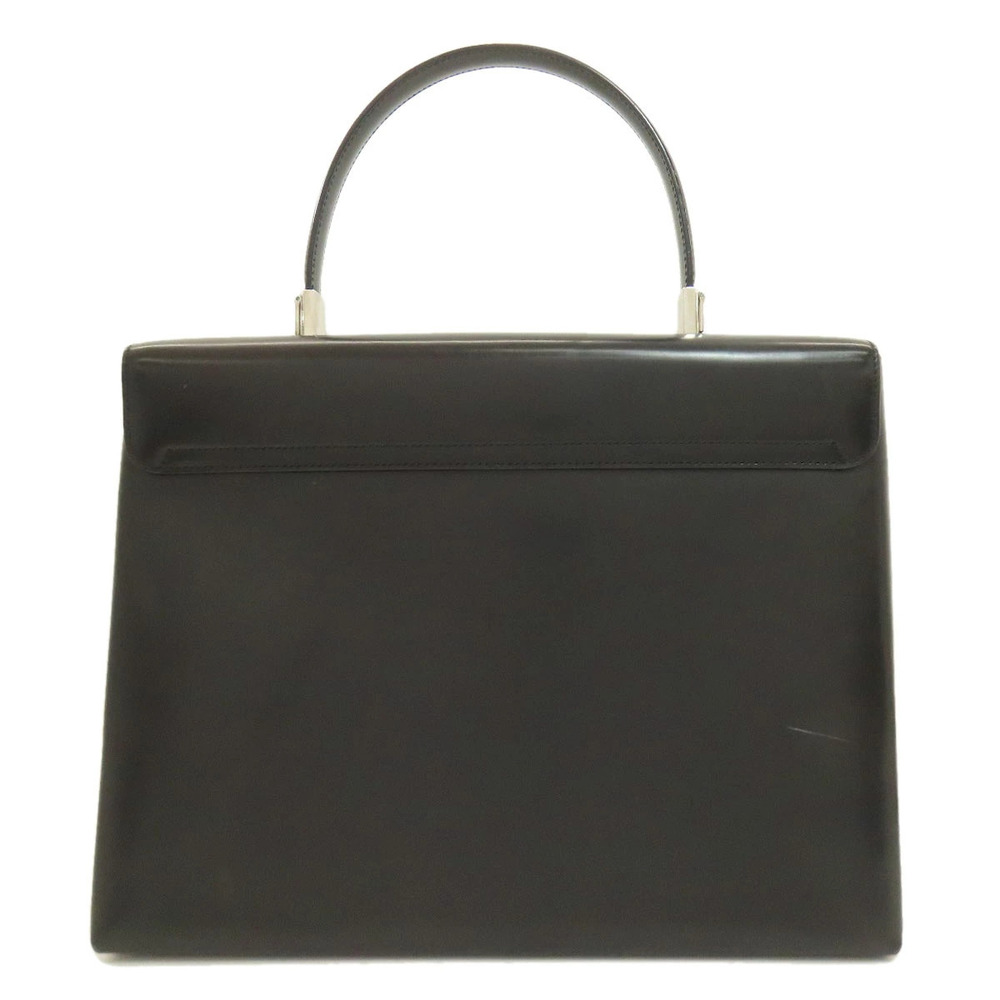 Salvatore Ferragamo Gancini Handbag Leather Black